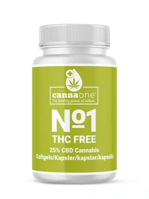 Cannaone 60 x Kapsler med CBD Olie, 25%. THC-FRI